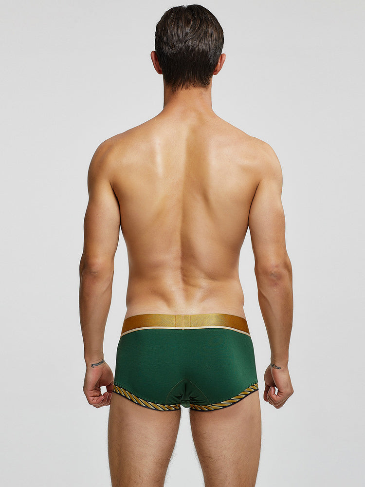 2 Pack Men's U-Pouch Solid Cotton Trunks