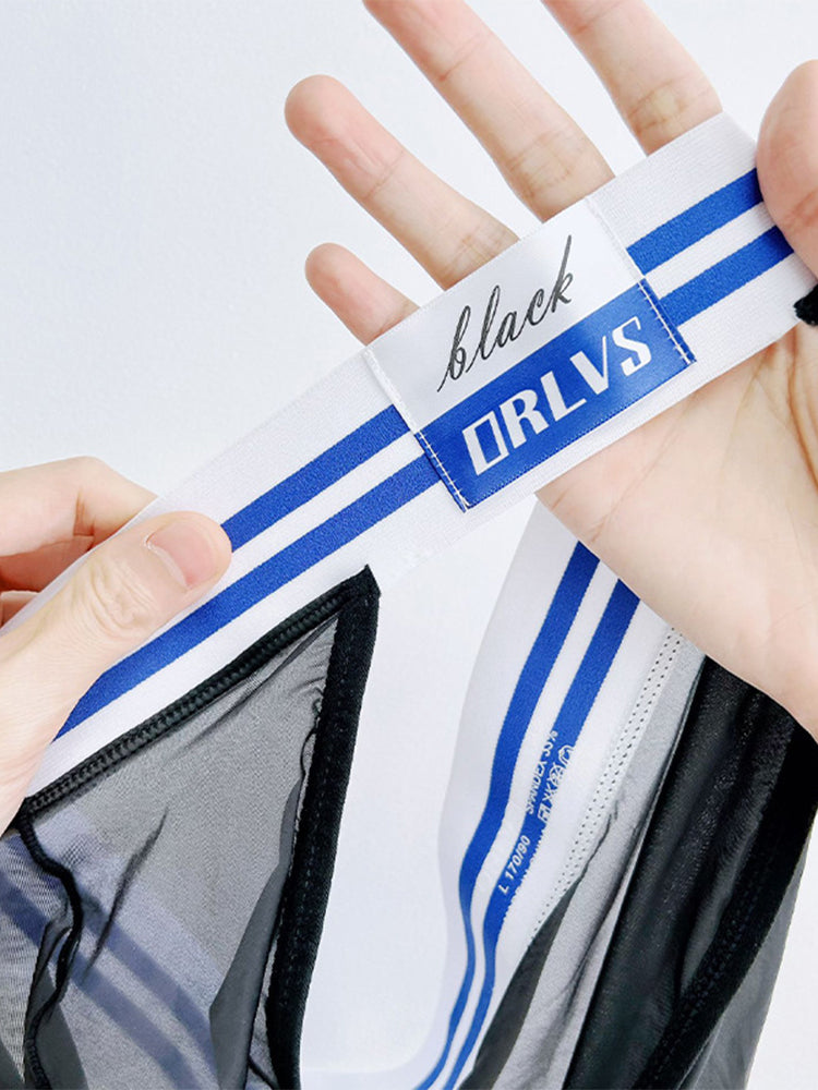 メンズセクシー半透明メッシュブリーフ2枚組