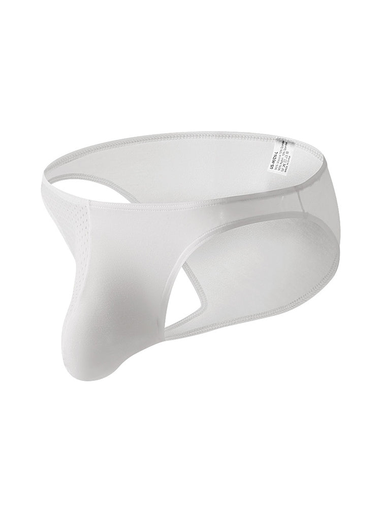 3 Pack Men's Mesh Sexy Low Waist Big Pouch Briefs