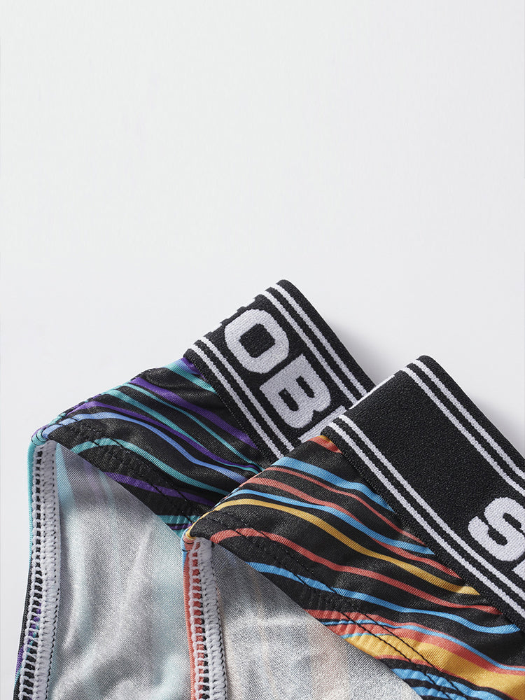 Men's Colorful Texture Low-Rise Briefs