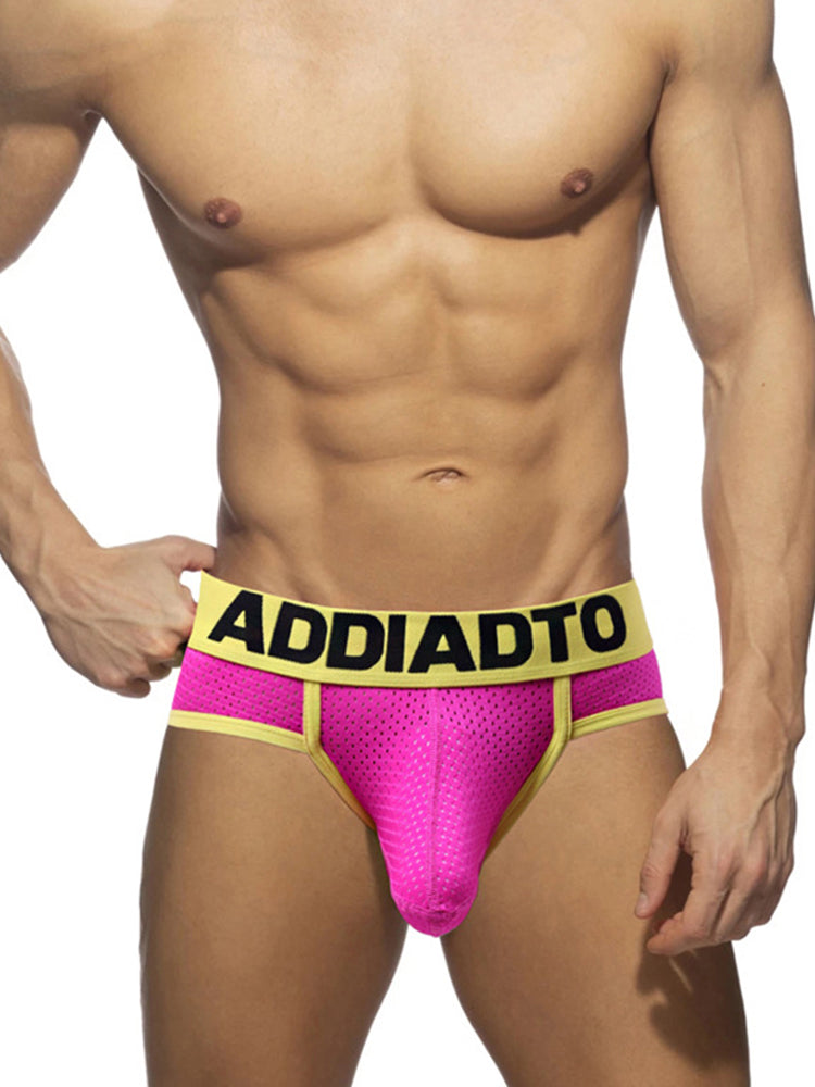 2 Pack Men's U-Pouch Mesh Low-Rise Briefs