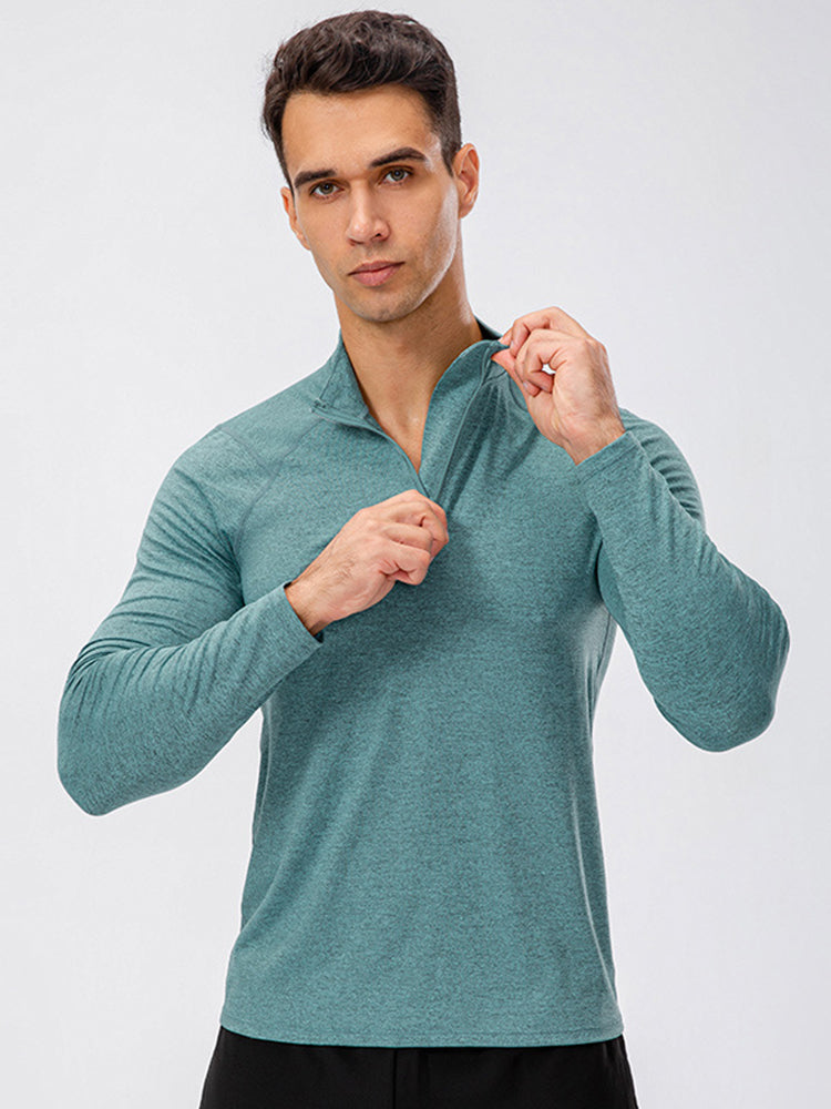 Men's Zip-Up Sports Long Sleeve Shirt