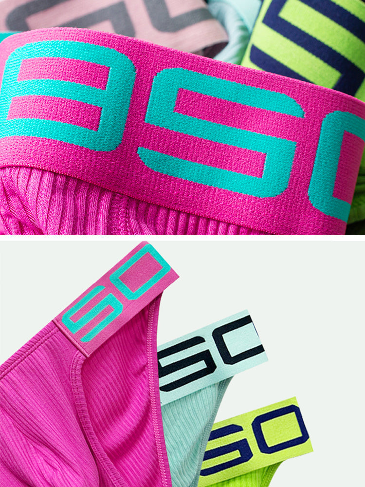 2 Pack Men's Sexy Threaded Fabric Bikinis