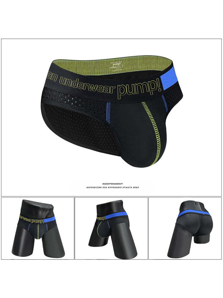 2 Pack Men's Mesh Loose Fit Sport Low-Rise Briefs