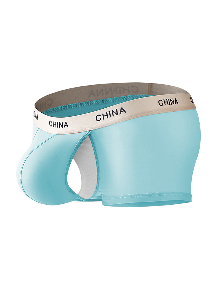 3 Pack Men's Ice Silk Bare-Sensation Breathable Lightweight Separating Trunks