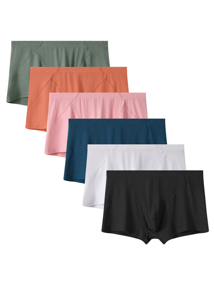 3 Pack Men's Breathable Comfort U-Shaped Raised Pocket Ribbed Briefs