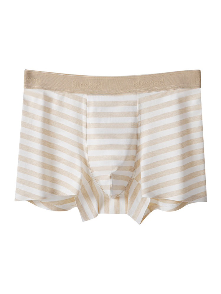 3 Pack Men's Cotton Breathable Antibacterial Quick-Dry U-Shaped Trunks