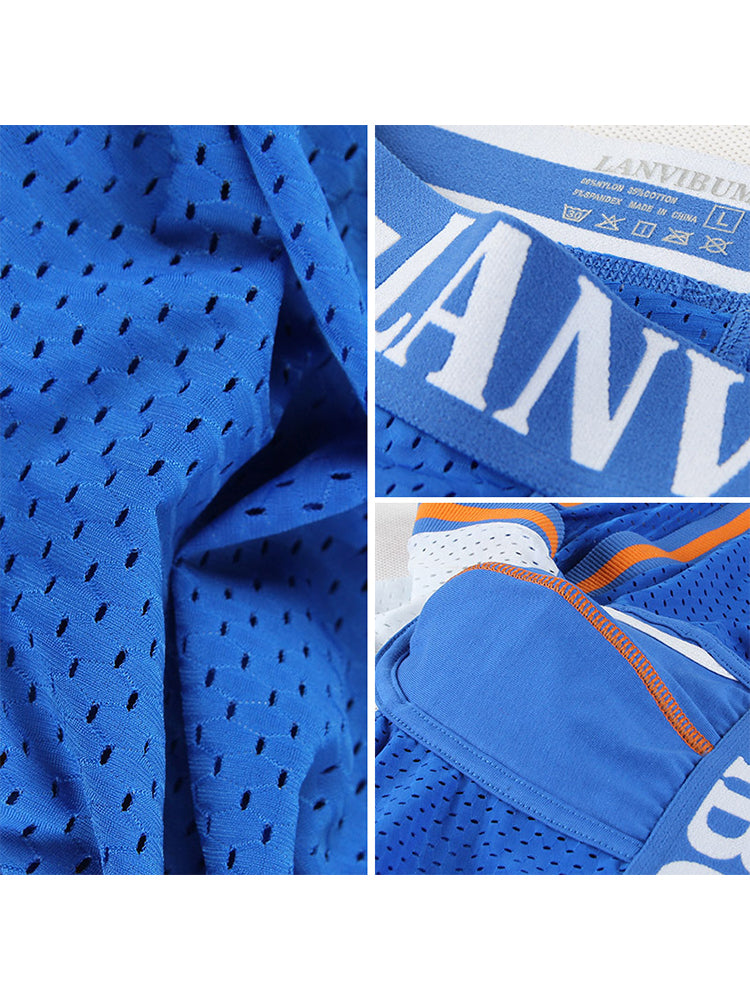 メンズ メッシュ 通気性 速乾 セクシー ナイロン トランクス 4枚組