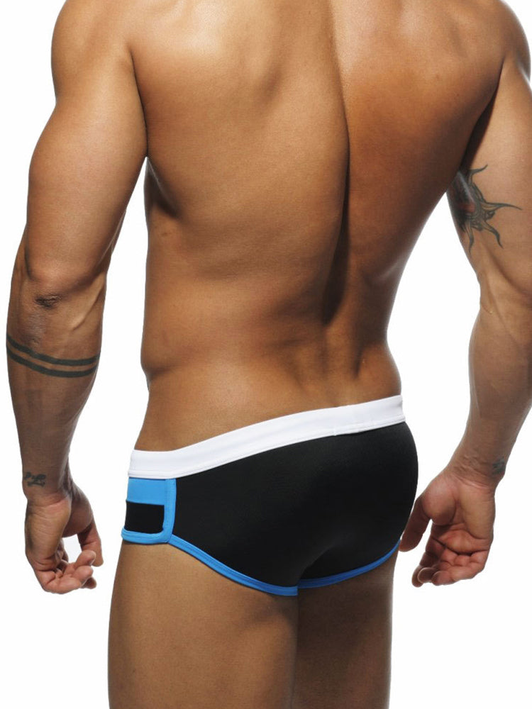 Men's Nautical Stripe Swim Briefs with Removable Pad