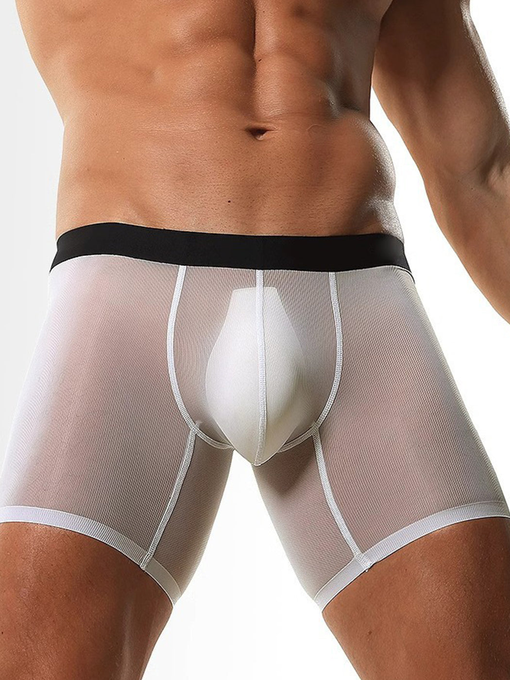 2 Pack Men's Breathable Athletic Mesh Boxer Briefs
