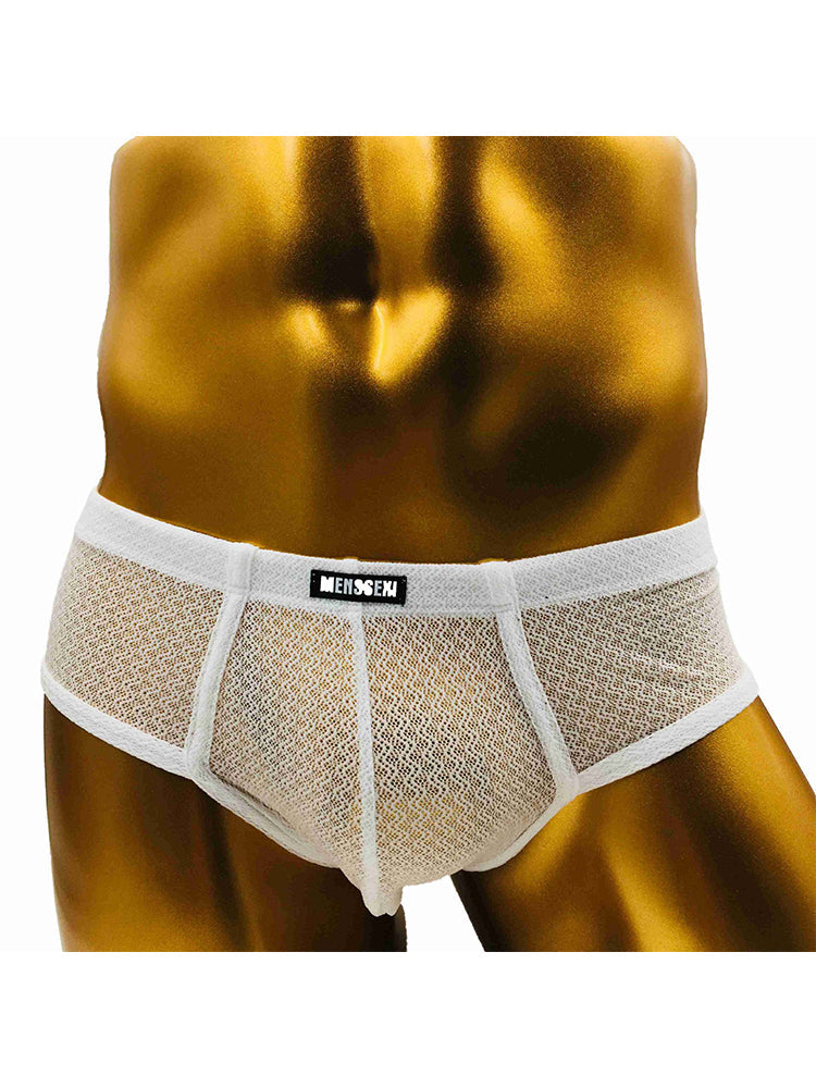 2 Pack Men's Low-Rise Lace Semi-Transparent Trunks