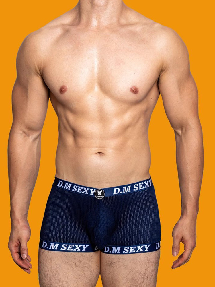 2 Pack Men's Low Waist Mesh Breathable Sports Trunks