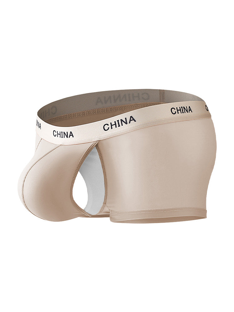 3 Pack Men's Ice Silk Bare-Sensation Breathable Lightweight Separating Trunks