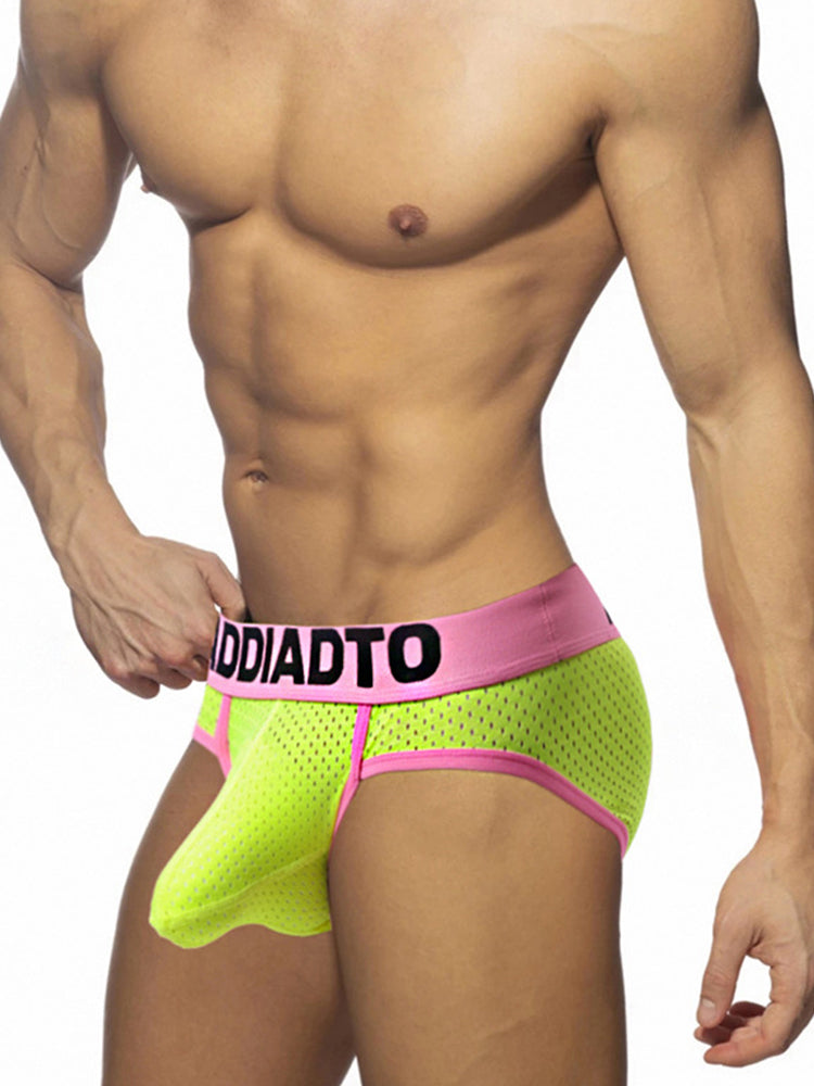 2 Pack Men's U-Pouch Mesh Low-Rise Briefs