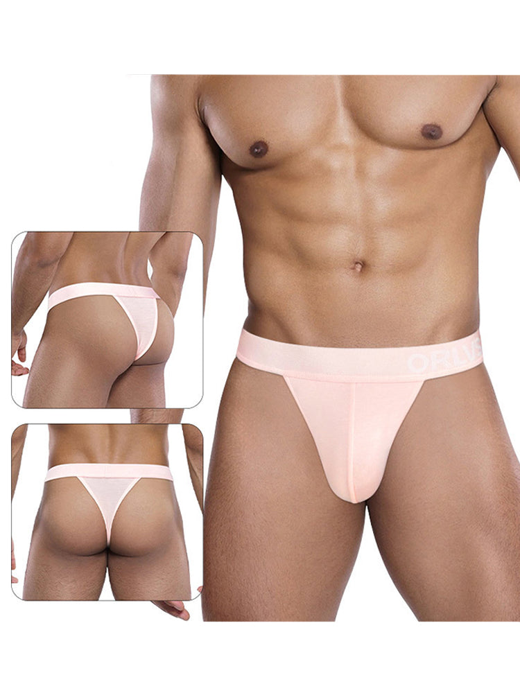 2 Pack Men's Large Pouch Enhancing Modal Breathable Thong