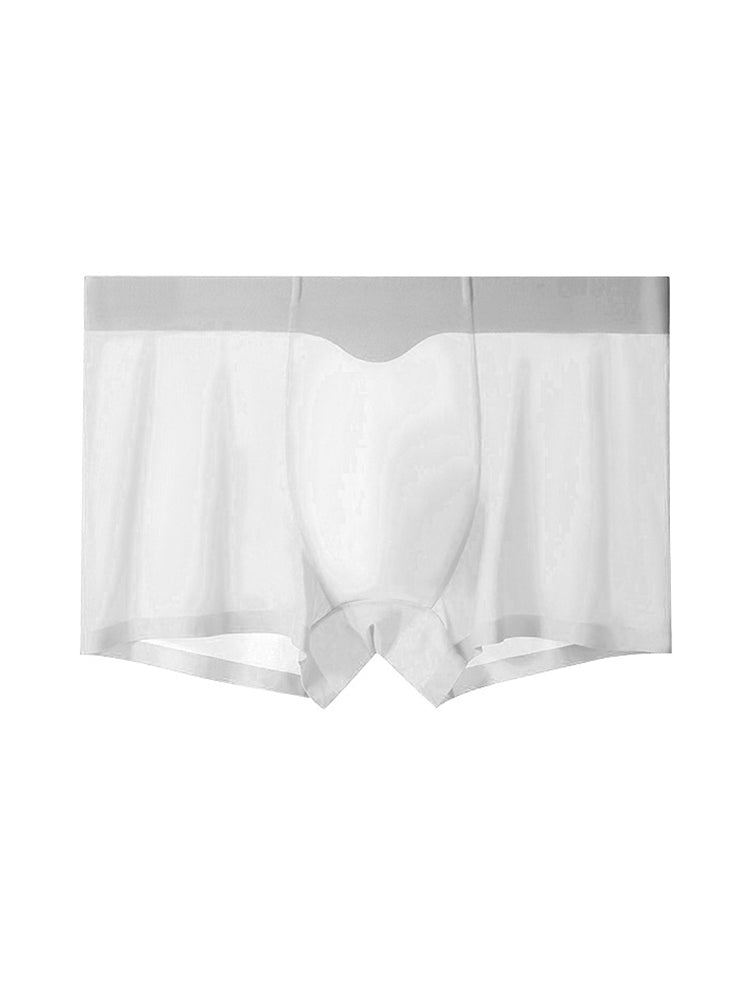 3-pack Men's Ice Silk Sexy 3D Stamped Pouch Boxer Briefs