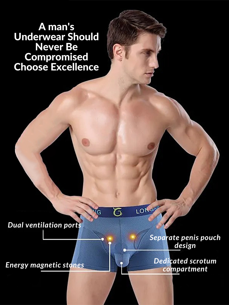 Men's Sexy Breathable Elastic Separated Pouch Trunks