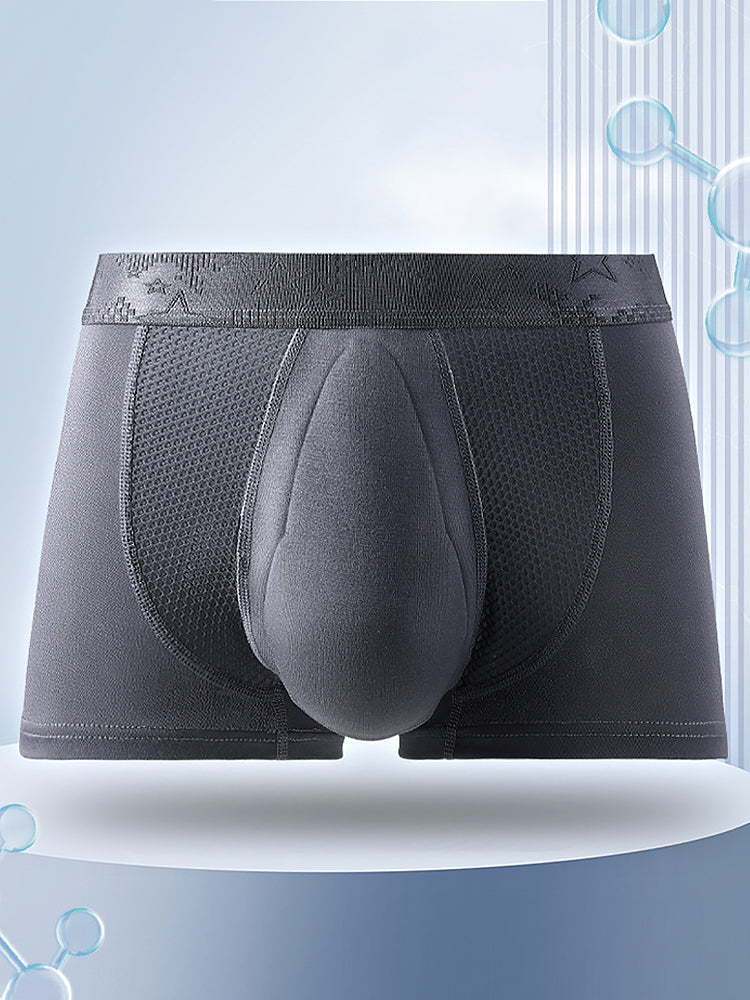3 Pack Men's Breathable 3D Pouch Trunks