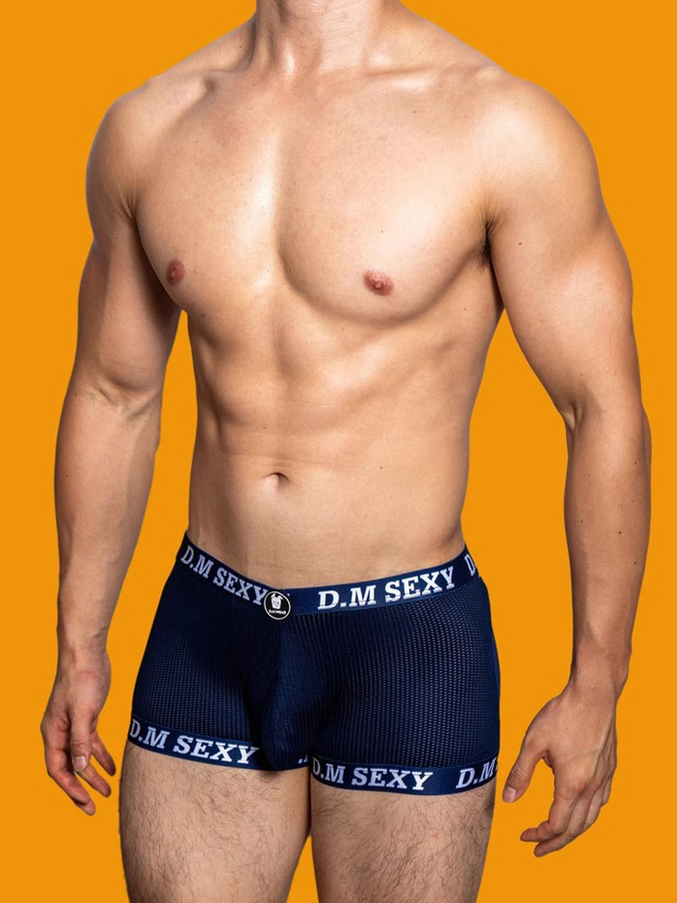 2 Pack Men's Low Waist Mesh Breathable Sports Trunks