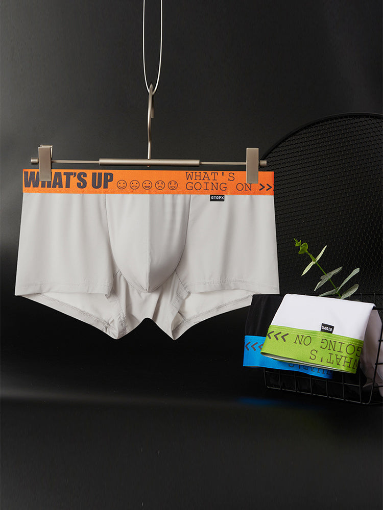 3-pack Men's Ice Silk Solid Color Breathable Briefs