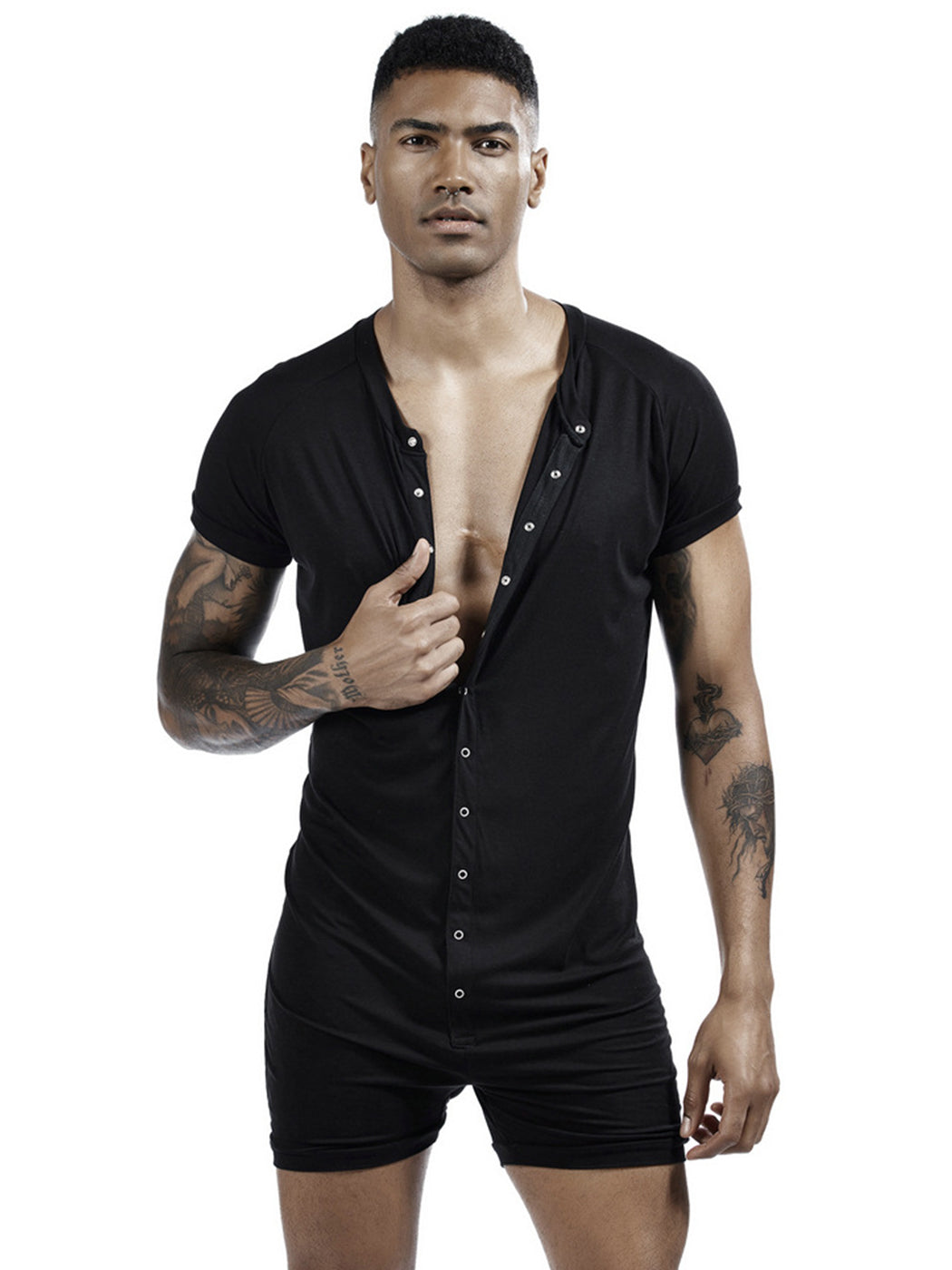 Men's Sexy Short Sleeve Onesie Loungewear