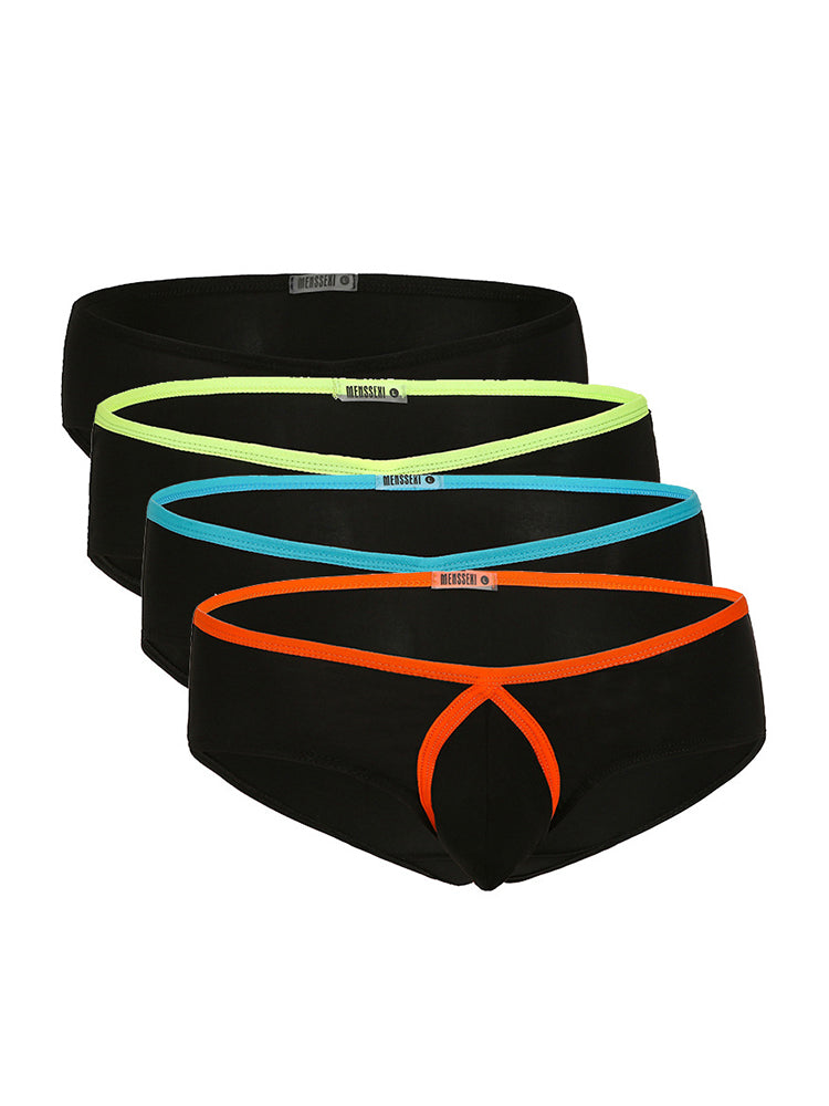 3 Pack Men's Trendy Breathable Sexy Nylon Trunks