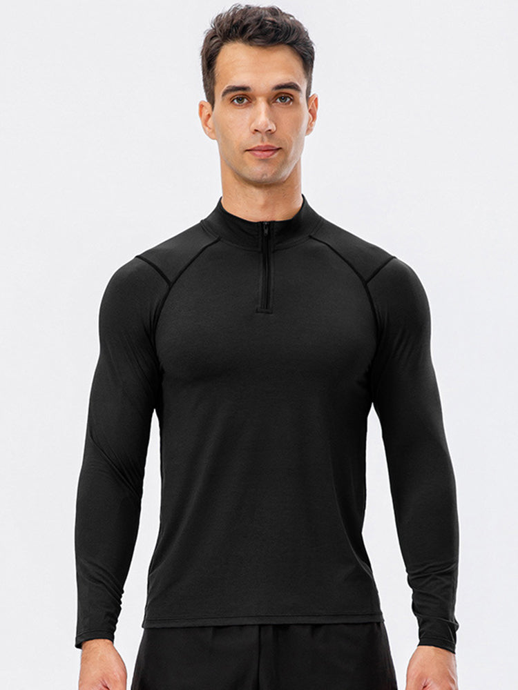 Men's Zip-Up Sports Long Sleeve Shirt