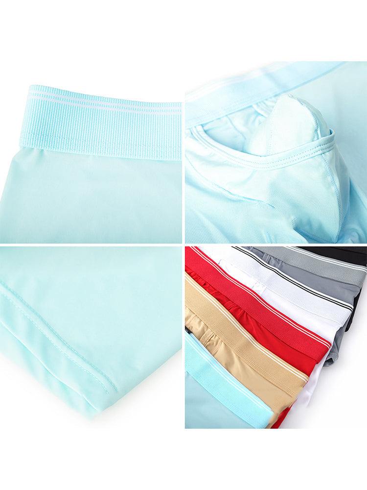 3 Pack Men's Mid-Rise Separation Breathable Elastic Trunks