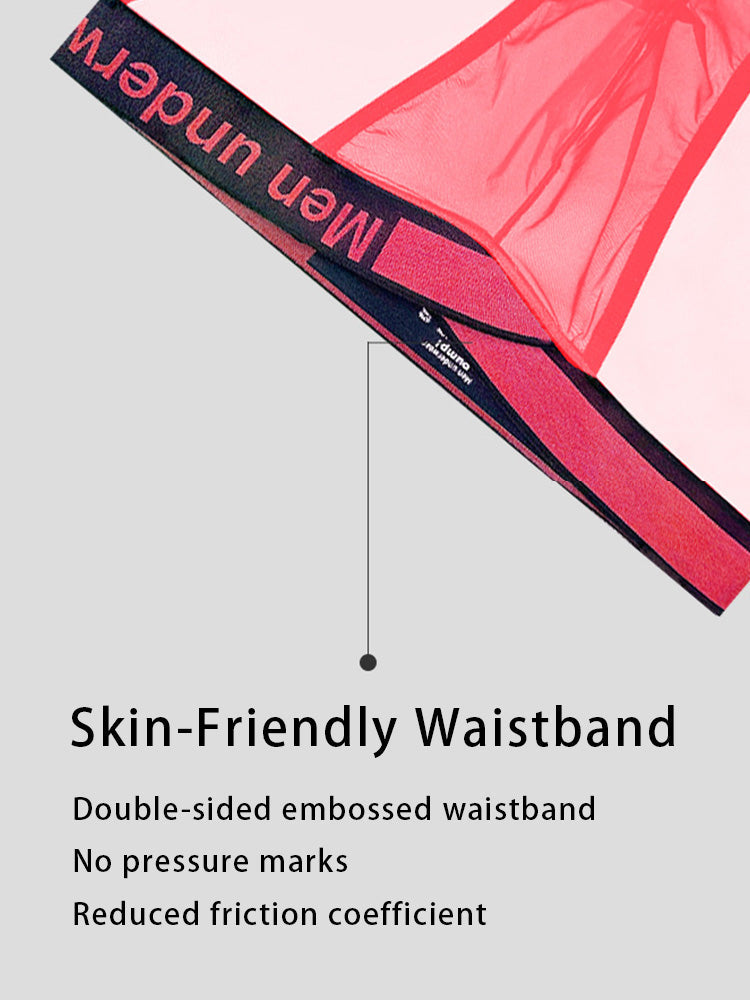 2 Pack Men's Large Pouch Semi-Transparent Sexy Bikini