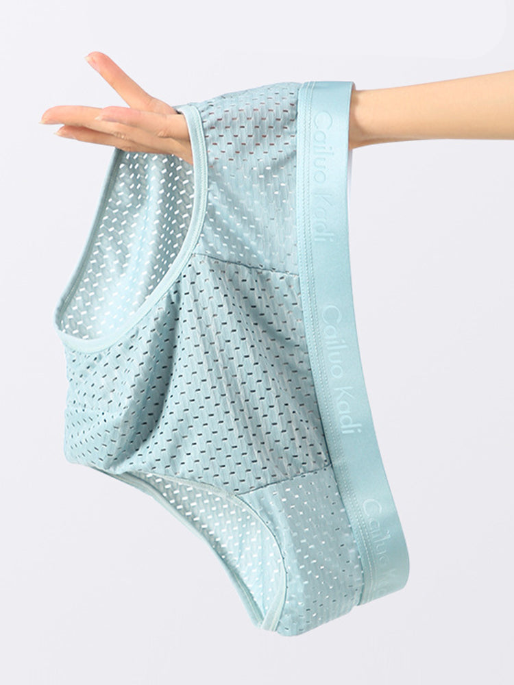 4 Pack Breathable Ice Silk Antibacterial Men's Briefs