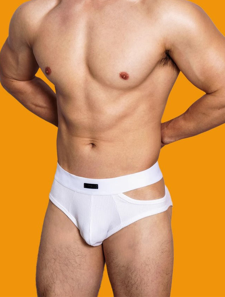 2 Pack Men's Low-Rise Sexy Side-Opening Briefs