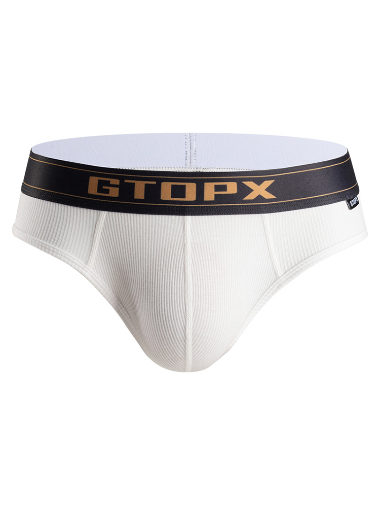 Men's Threaded Fabric U Convex Low-Rise Briefs