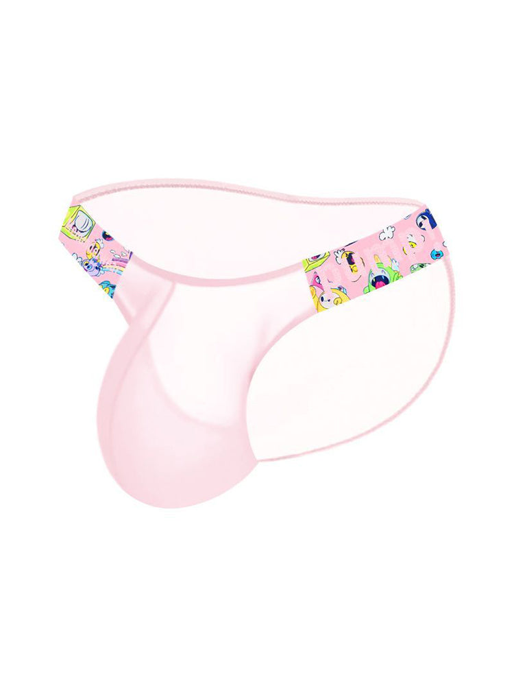 Men's Cartoon High-Cut Triangle Briefs | Breathable Transparent Stylish Underwear