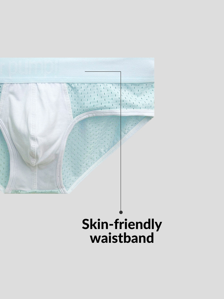 2 Pack Men's Mesh Loose Fit Sport Low-Rise Briefs