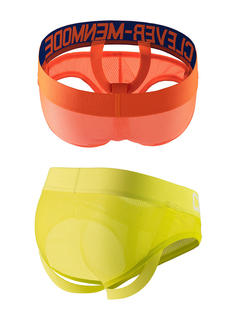 2 Pack Men's Mesh Breathable Multi-Functional Lifting Briefs