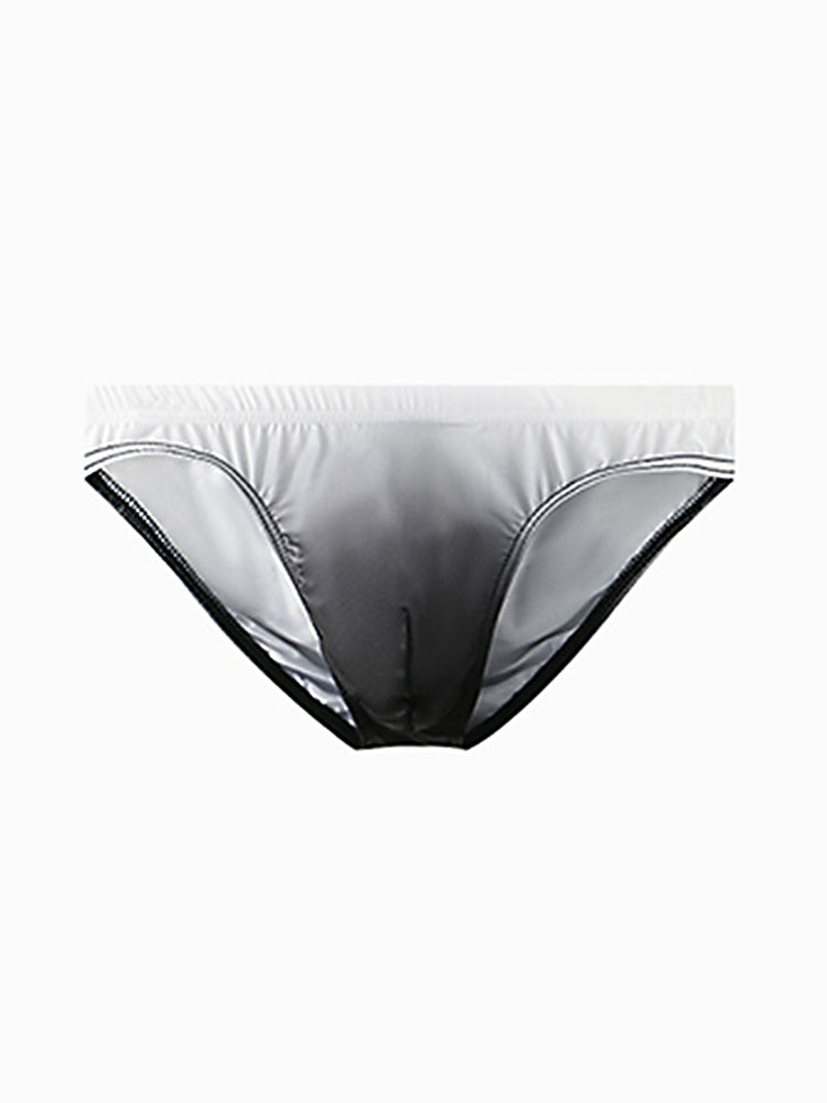 3 Pack Men's Sensual Silk-Like Loose Gradient Color Bikini