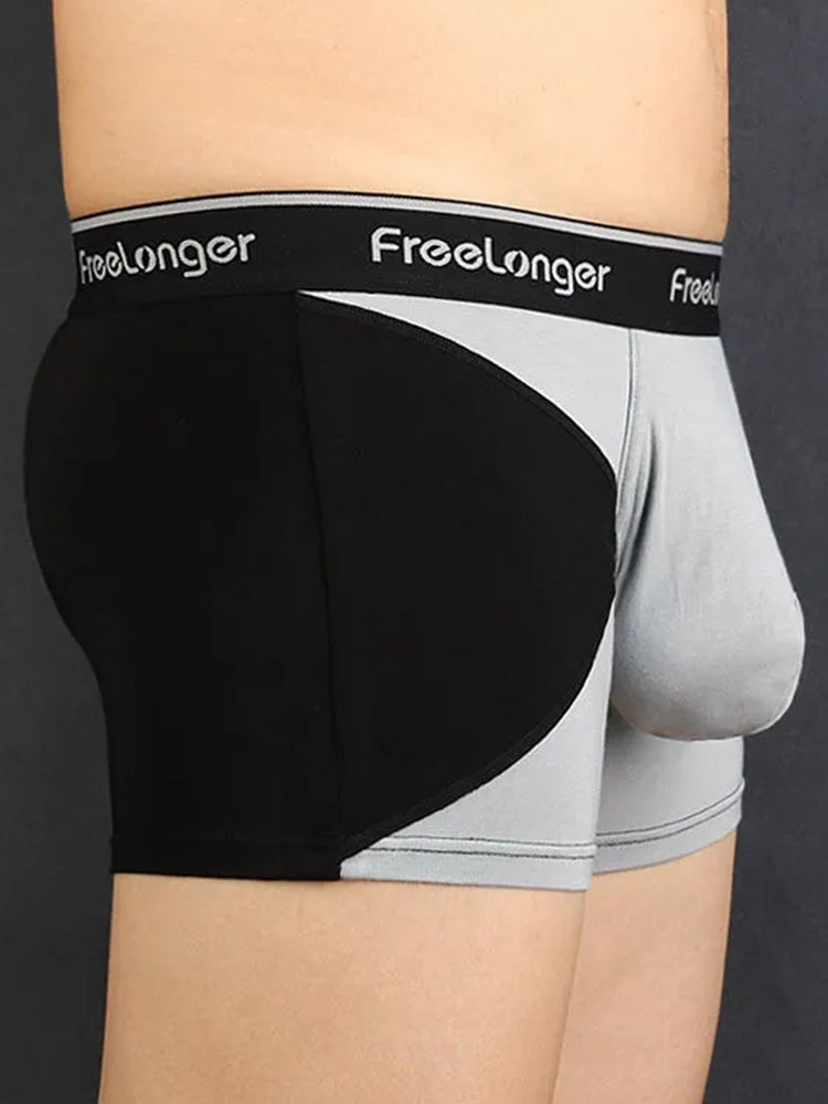 FreeLonger Men's U convex Separate Support Pouch Trunks