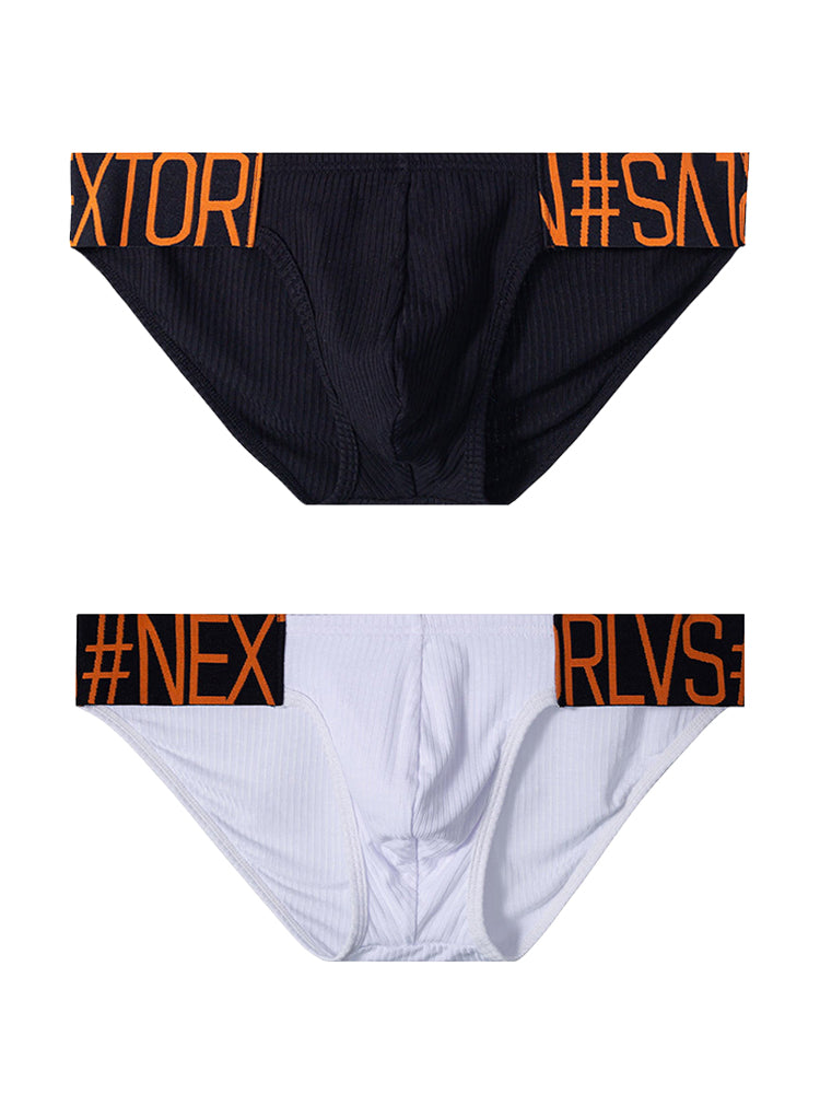 2 Pack Men's Wide Waistband Big Pouch Briefs