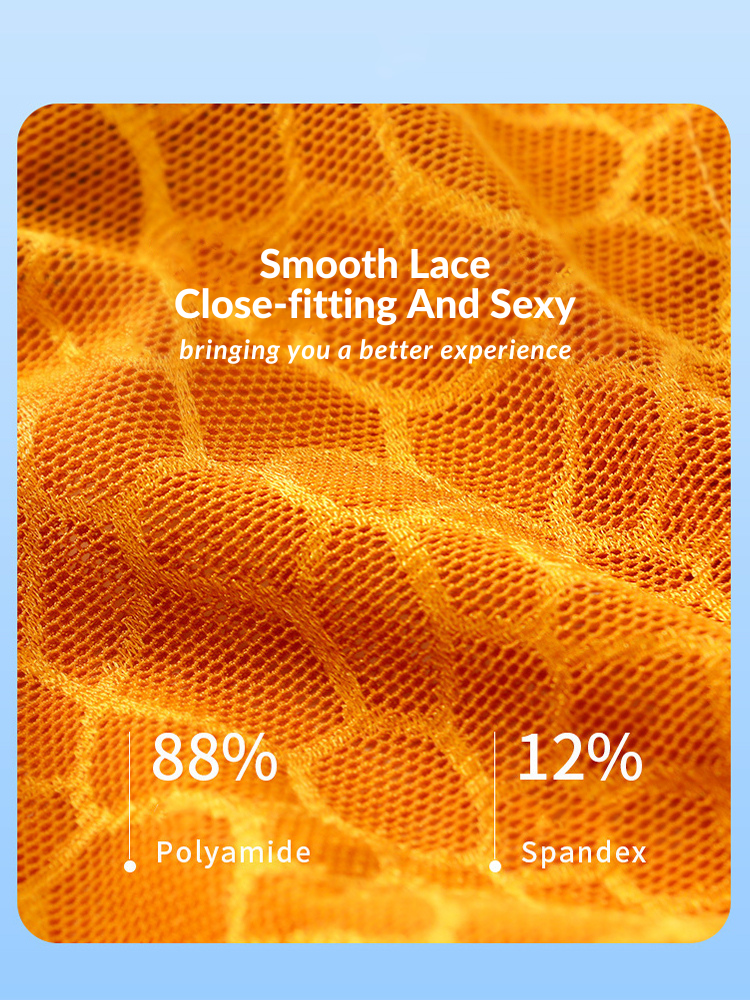 2 Pack Men's Ice Silk Lace Solid Sexy Trunks