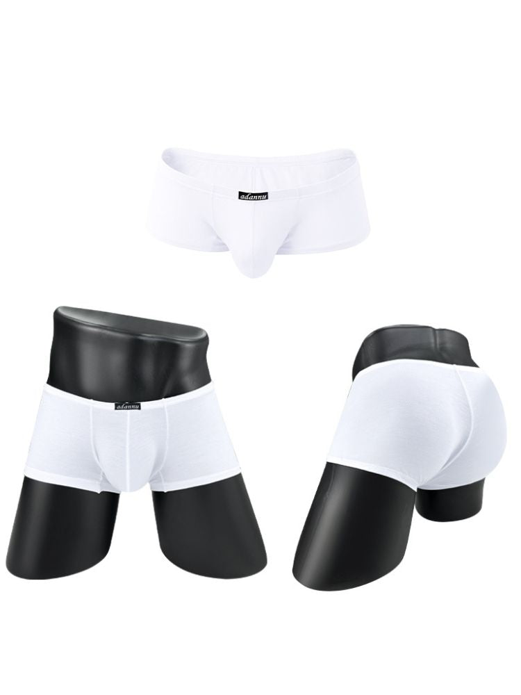 2 Pack Men's Sexy Low-rise Roomy Pouch Trunks