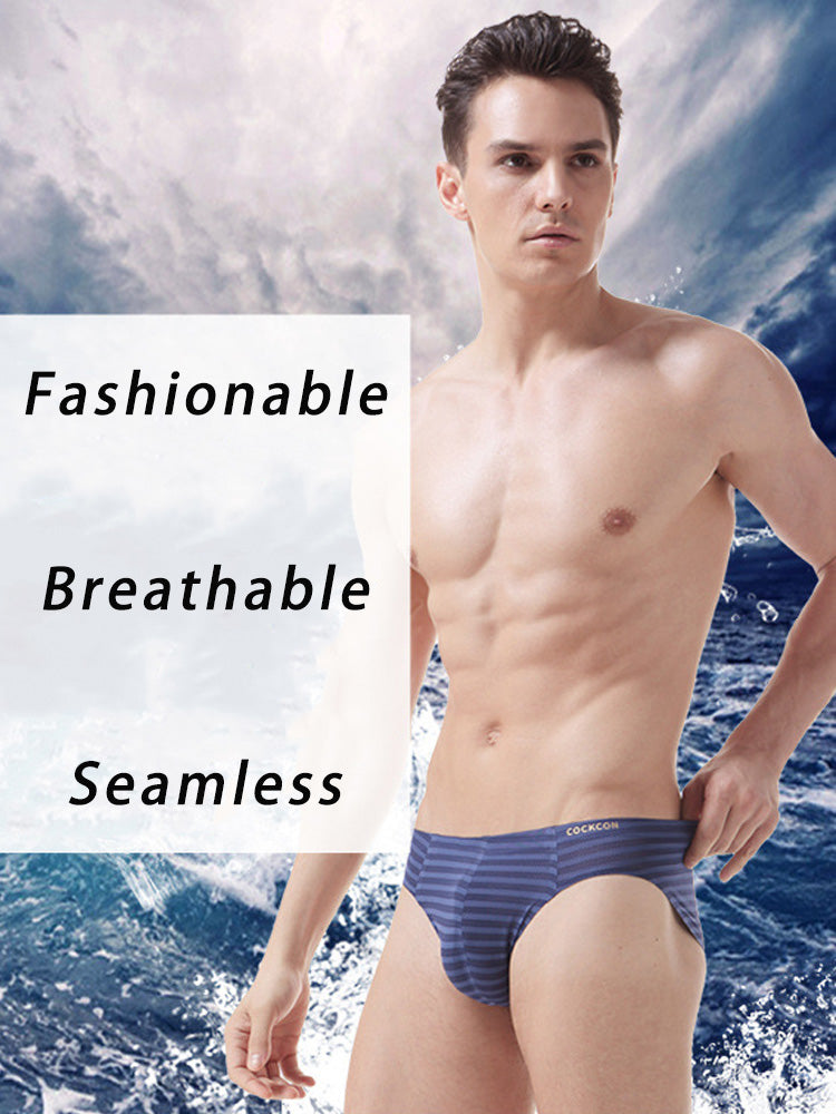 3 Pack Men's Mesh Nylon Breathable Solid Color Bikini