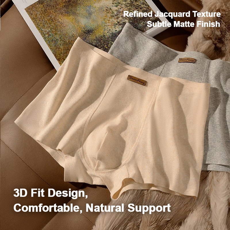 エレガントなシルクメンズアイスシルクアンダーウェア、マルベリーシルク抗菌メンズボクサーブリーフ