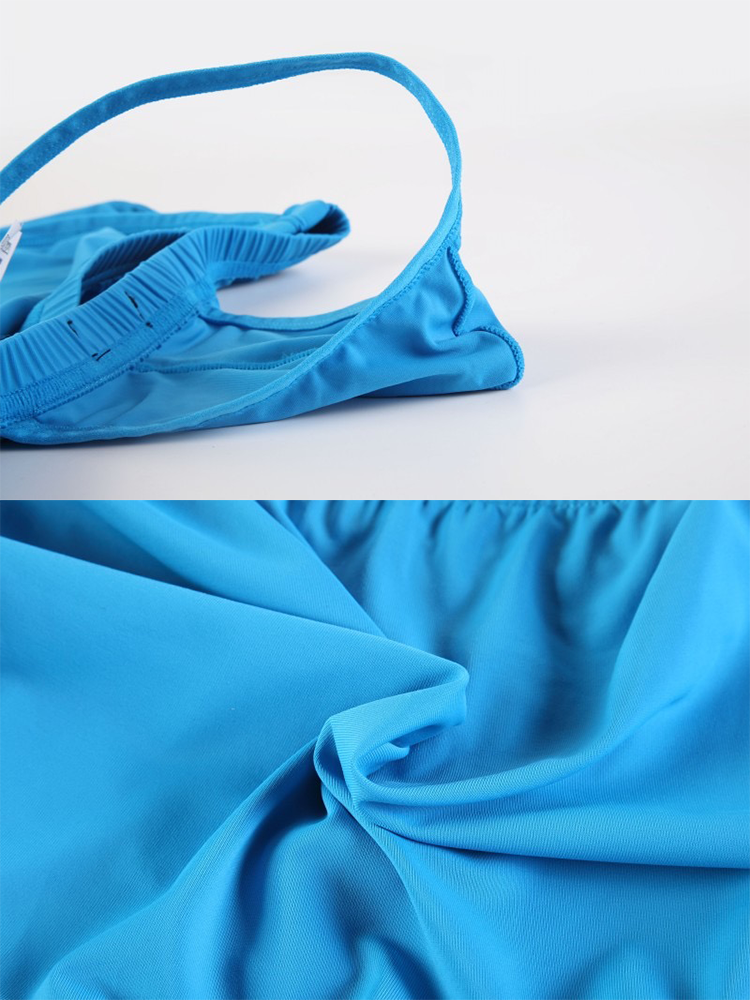 Men's Sexy Side Split  Boxers With Support Pouch