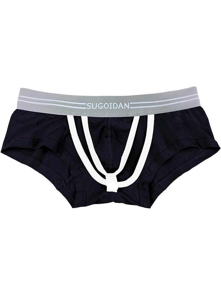 3 Pack Men's Sexy Cutout Trunks with Lift-up Pouch