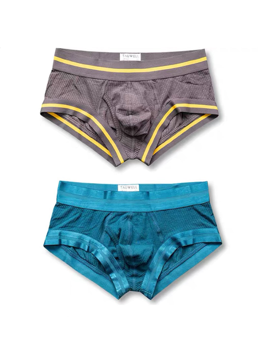 2 Pack Men's Spliced Color Trunks with Functional Fly