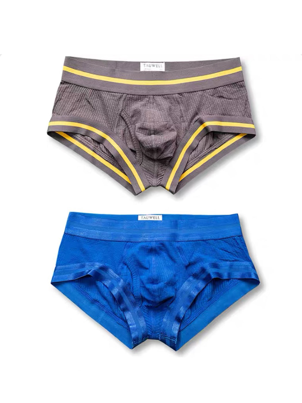 2 Pack Men's Spliced Color Trunks with Functional Fly