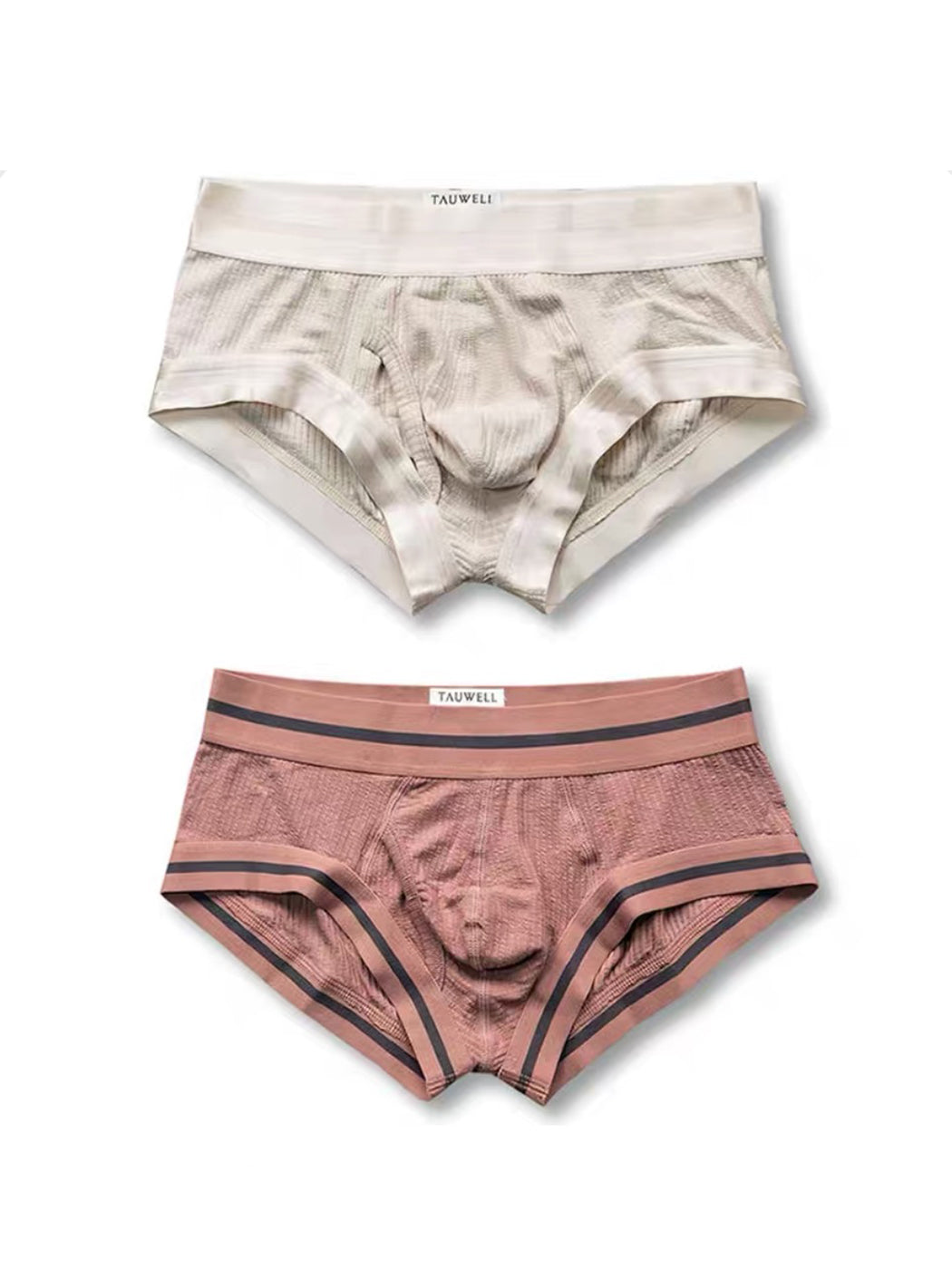 2 Pack Men's Spliced Color Trunks with Functional Fly