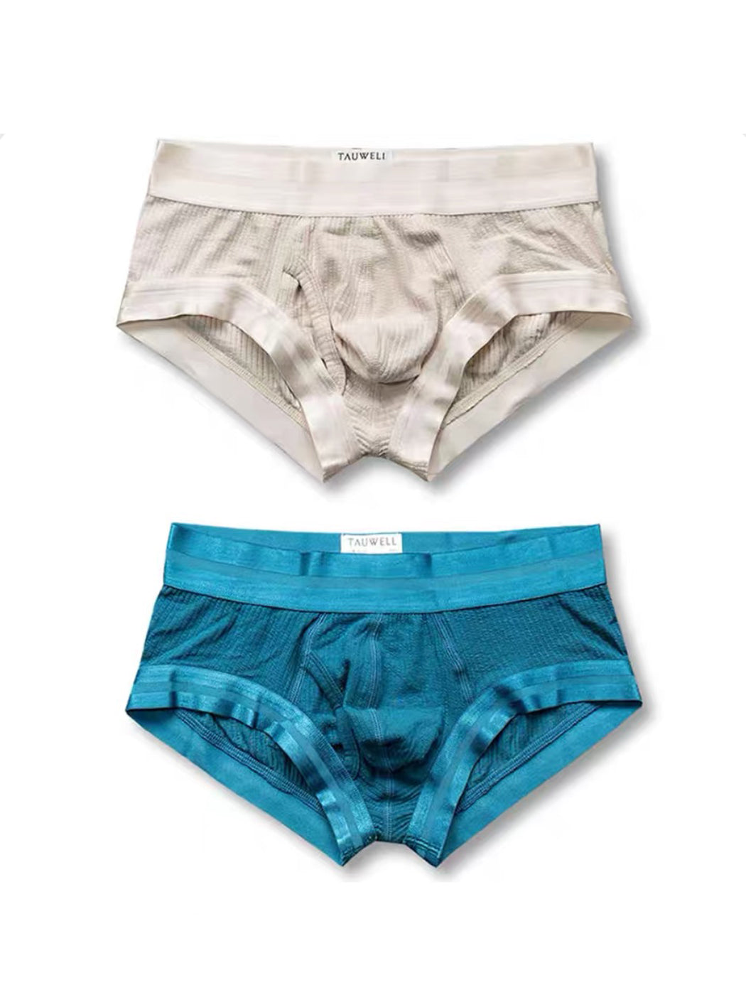 2 Pack Men's Spliced Color Trunks with Functional Fly