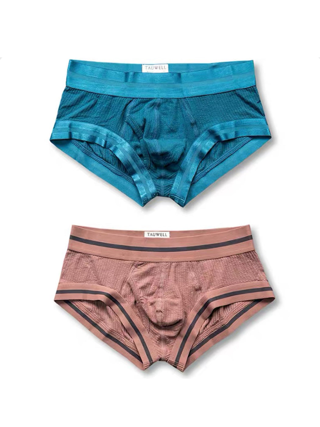 2 Pack Men's Spliced Color Trunks with Functional Fly