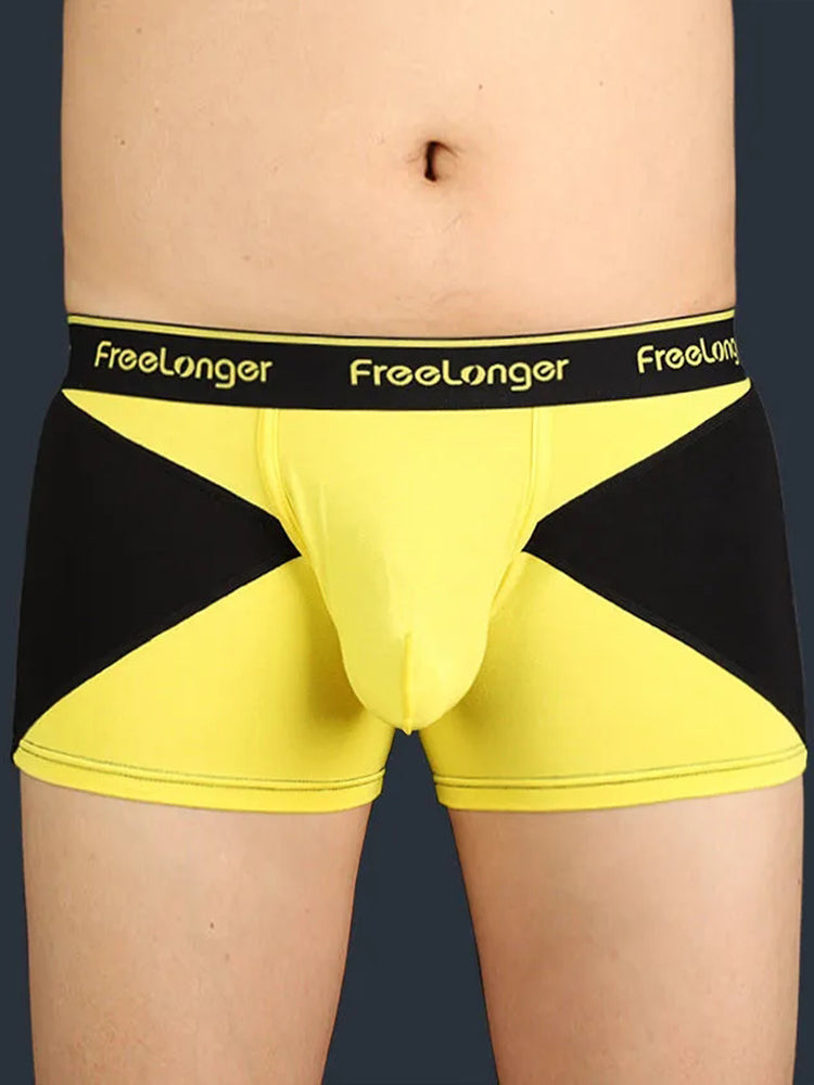FreeLonger Men's U convex Separate Support Pouch Trunks